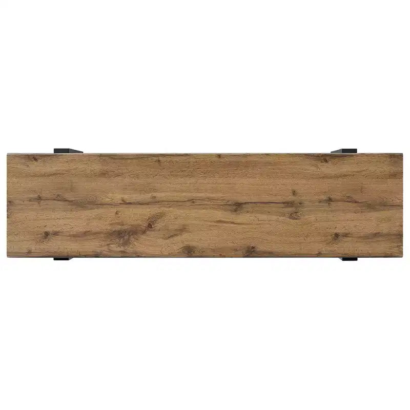 Banc à chaussures 59W, banc de salle à manger, banc de lit, banc d'entrée, banc de table de cuisine, lavage bois naturel+noir-ModernLuxe