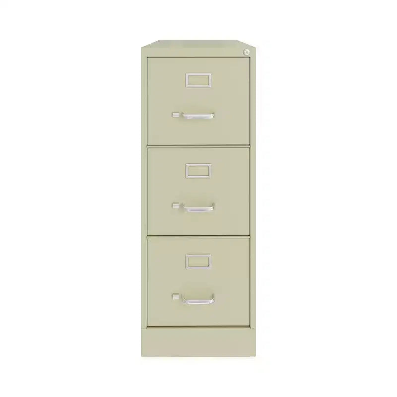 Alera Three-Drawer Economy Vertical File, Letter-Size File Drawers, 15 x 22 x 40.19, Putty