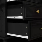 Commode Horizontale 12 Tiroirs Hitow avec Poignées en Métal Doré