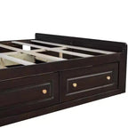 Cadre de lit plateforme en bois Whisen, taille grand lit avec 6 tiroirs