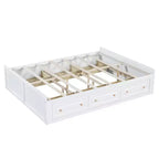 Cadre de lit plateforme en bois Whisen, taille grand lit avec 6 tiroirs