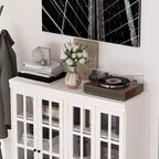 Vitrine en verre trempé tendance Famapy Blanc Libérez le potentiel de votre intérieur