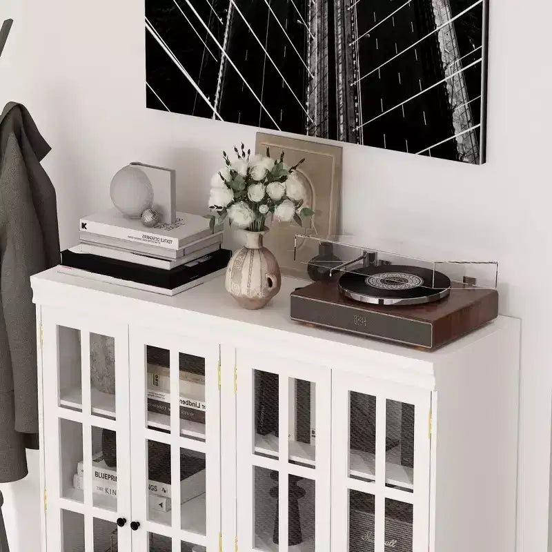 Vitrine en verre trempé tendance Famapy Blanc Libérez le potentiel de votre intérieur
