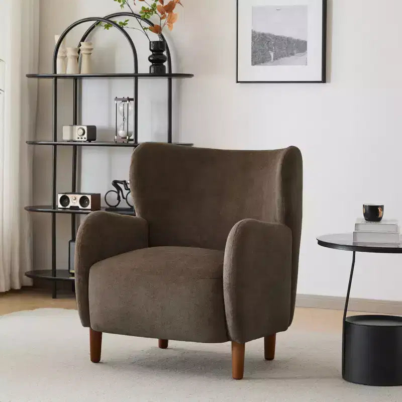 Fauteuils d'appoint en velours Christopher Knight Home Raven, avec dossier à oreilles, pour l'intérieur