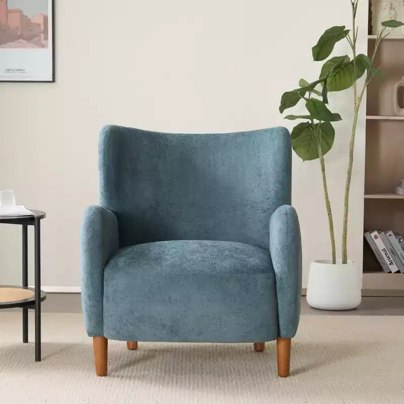 Fauteuils d'appoint en velours Christopher Knight Home Raven, avec dossier à oreilles, pour l'intérieur