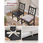 2 chaises de salle à manger avec coussin amovible, construction robuste pour salle à manger