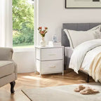 7-Drawer Dresser: Metal Frame, Wood Top