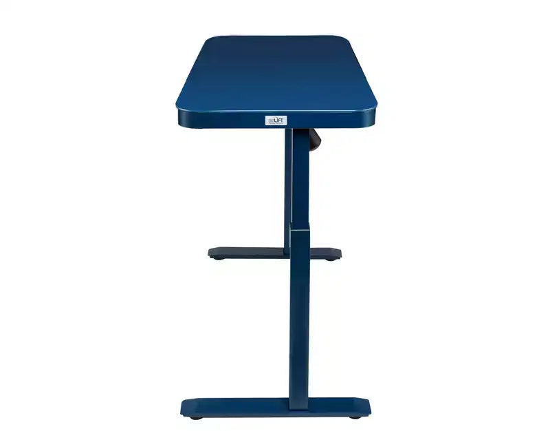 Bureau assis-debout réglable en hauteur Seville Classics airLIFT de 48 pouces avec plateau en verre trempé, ports USB et tiroir