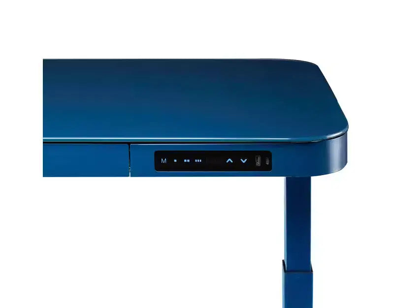 Bureau assis-debout réglable en hauteur Seville Classics airLIFT de 48 pouces avec plateau en verre trempé, ports USB et tiroir