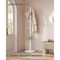 Cactus-Shaped Coat Rack Freestanding with 8 Sturdy Hooks, Curved Ends, 69 Inches Tall for Clothes Hats Bags
