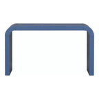 55.1W Table Console Minimaliste de Design Américain, Table d'Entrée Étroite et Élégante, Tables Consoles de Canapé en Placage d'Acacia - ModernLuxe