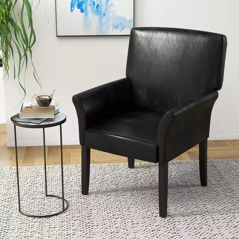 Chaise visiteur Costway Executive en cuir PU Fauteuil d'appoint rembourré pour réception