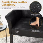 Chaise visiteur Costway Executive en cuir PU Fauteuil d'appoint rembourré pour réception