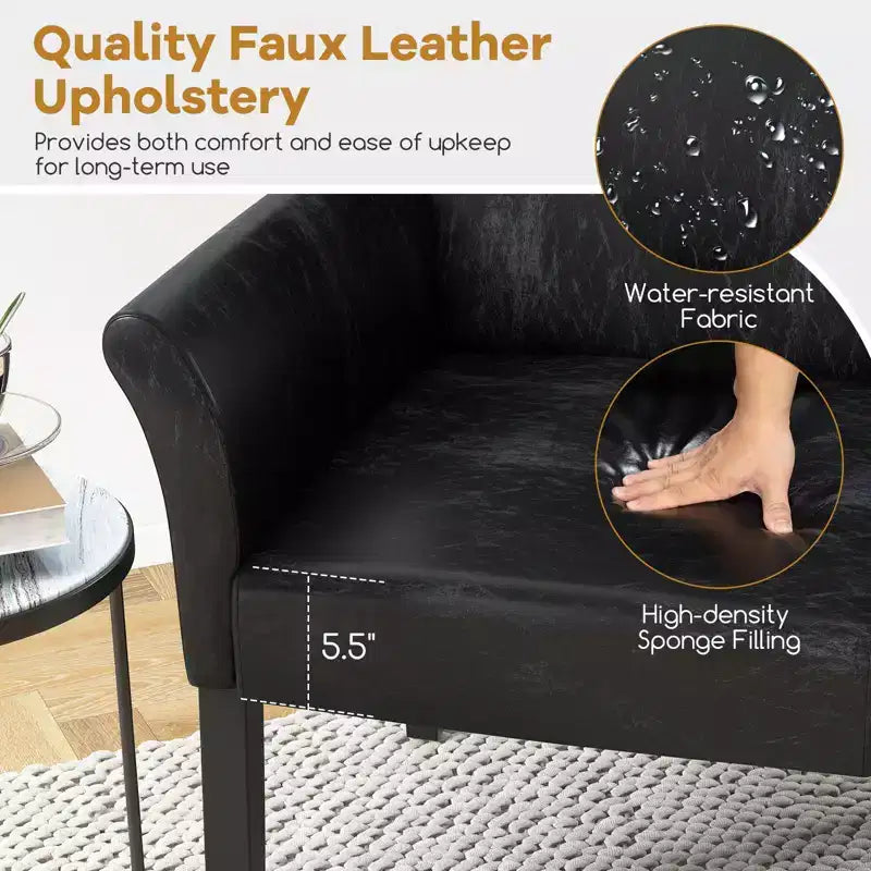 Chaise visiteur Costway Executive en cuir PU Fauteuil d'appoint rembourré pour réception