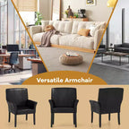 Chaise visiteur Costway Executive en cuir PU Fauteuil d'appoint rembourré pour réception