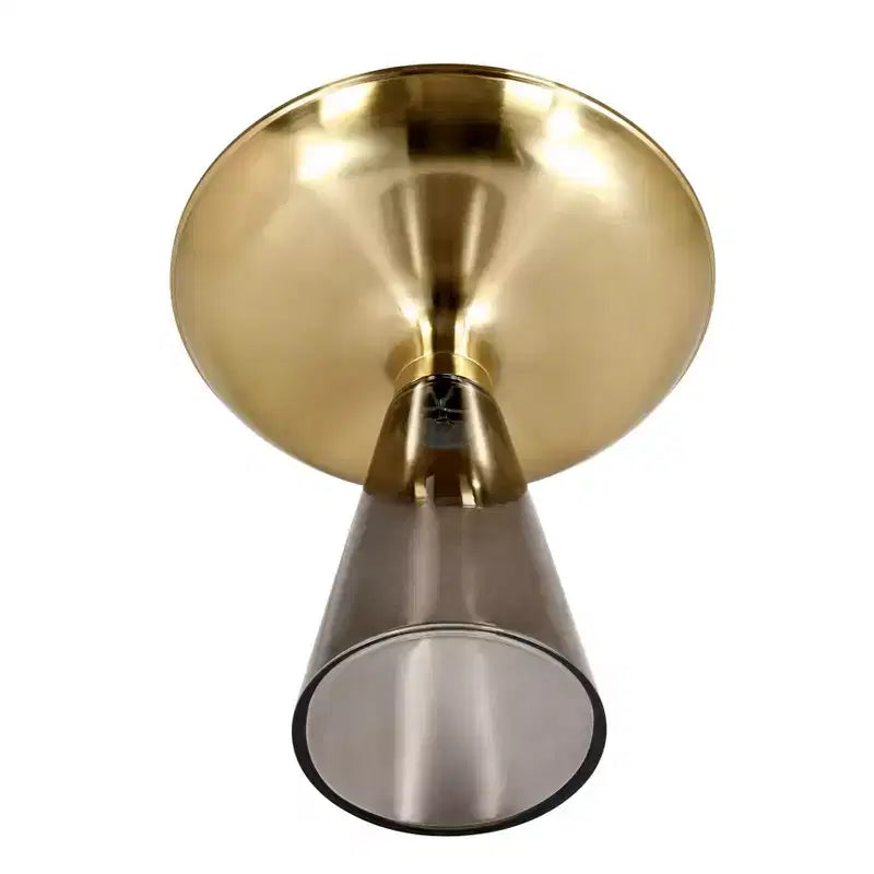 Table d'appoint en verre Hyalus LeisureMod avec cadre en fer Table d'appoint moderne pour salon, chambre, bureau, lounge, intérieur, décor contemporain