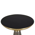 Table d'appoint en verre Hyalus LeisureMod avec cadre en fer Table d'appoint moderne pour salon, chambre, bureau, lounge, intérieur, décor contemporain