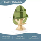 Bibliothèque Arbre pour enfants Guidecraft : Étagère à livres de bibliothèque, Étagère à livres pour tout-petits, Bibliothèque en bois vert à 4 niveaux, Décoration de meubles de chambre d'enfant, Rangement pour chambre à coucher et salle de jeux