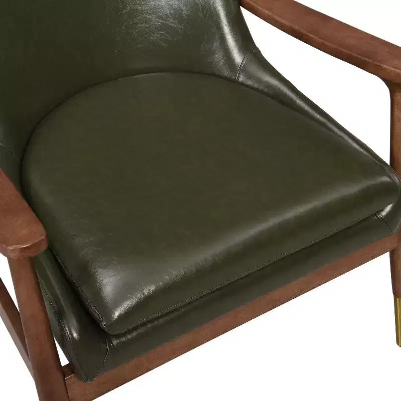 Christopher Knight Home Freja Chaise d'appoint moderne en similicuir et bois (lot de 2)