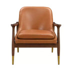 Christopher Knight Home Freja Chaise d'appoint moderne en similicuir et bois (lot de 2)