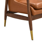 Christopher Knight Home Freja Chaise d'appoint moderne en similicuir et bois (lot de 2)