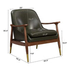 Christopher Knight Home Freja Chaise d'appoint moderne en similicuir et bois (lot de 2)