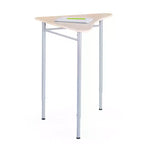 Bureau réglable Guidecraft – Triangle pour enfants et adultes : bureau en bois à hauteur réglable avec pieds en métal pour la maison, la salle de classe et le bureau