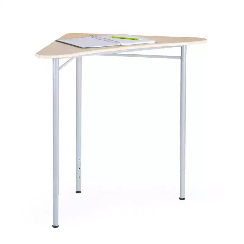 Bureau réglable Guidecraft – Triangle pour enfants et adultes : bureau en bois à hauteur réglable avec pieds en métal pour la maison, la salle de classe et le bureau