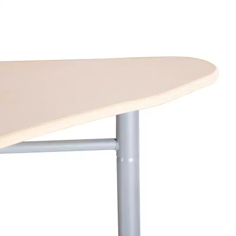 Bureau réglable Guidecraft – Triangle pour enfants et adultes : bureau en bois à hauteur réglable avec pieds en métal pour la maison, la salle de classe et le bureau