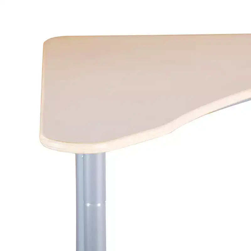 Bureau réglable Guidecraft – Triangle pour enfants et adultes : bureau en bois à hauteur réglable avec pieds en métal pour la maison, la salle de classe et le bureau