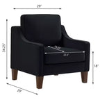 Fauteuil de salon douillet : Velours bleu marine, moderne