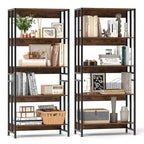 Costway Lot de 1 ou 2 bibliothèques à 5 étagères de 157 cm avec étagères inclinables, meuble de rangement et présentoir