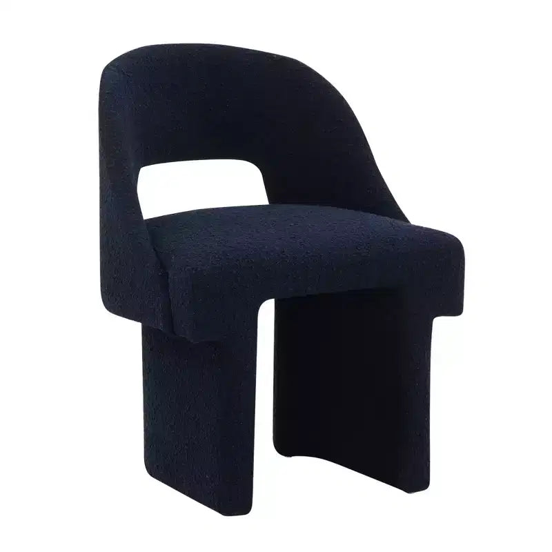 LeisureMod Quell Modern Side Boucle Accent Chair  Stylish Cozy Upholstered Seat with Curved Back, Perfect for Living Room, Bedroom, or Lounge