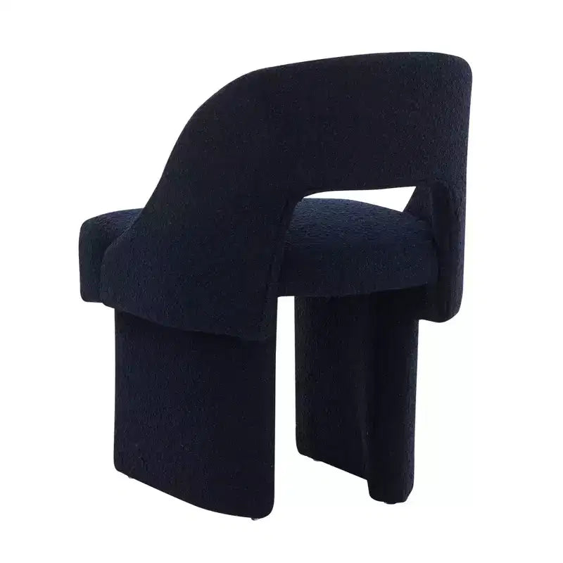 Fauteuil d'appoint moderne LeisureMod Quell avec boucle latérale – Siège élégant et confortable, dossier incurvé, parfait pour le salon, la chambre ou le boudoir