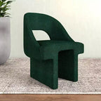 Fauteuil d'appoint moderne LeisureMod Quell avec boucle latérale – Siège élégant et confortable, dossier incurvé, parfait pour le salon, la chambre ou le boudoir
