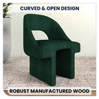 Fauteuil d'appoint moderne LeisureMod Quell avec boucle latérale – Siège élégant et confortable, dossier incurvé, parfait pour le salon, la chambre ou le boudoir