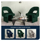 Fauteuil d'appoint moderne LeisureMod Quell avec boucle latérale – Siège élégant et confortable, dossier incurvé, parfait pour le salon, la chambre ou le boudoir