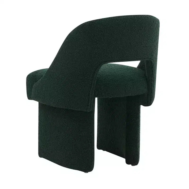 Fauteuil d'appoint moderne LeisureMod Quell avec boucle latérale – Siège élégant et confortable, dossier incurvé, parfait pour le salon, la chambre ou le boudoir