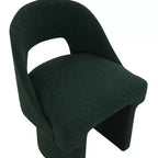 Fauteuil d'appoint moderne LeisureMod Quell avec boucle latérale – Siège élégant et confortable, dossier incurvé, parfait pour le salon, la chambre ou le boudoir