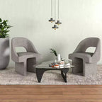 Fauteuil d'appoint moderne LeisureMod Quell avec boucle latérale – Siège élégant et confortable, dossier incurvé, parfait pour le salon, la chambre ou le boudoir