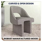 Fauteuil d'appoint moderne LeisureMod Quell avec boucle latérale – Siège élégant et confortable, dossier incurvé, parfait pour le salon, la chambre ou le boudoir
