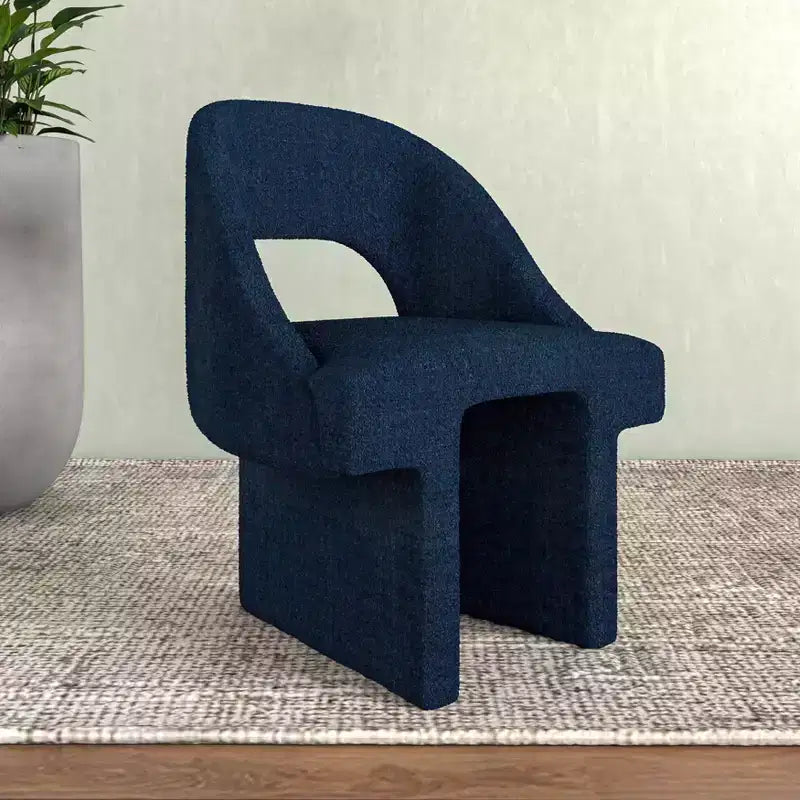 Fauteuil d'appoint moderne LeisureMod Quell avec boucle latérale – Siège élégant et confortable, dossier incurvé, parfait pour le salon, la chambre ou le boudoir
