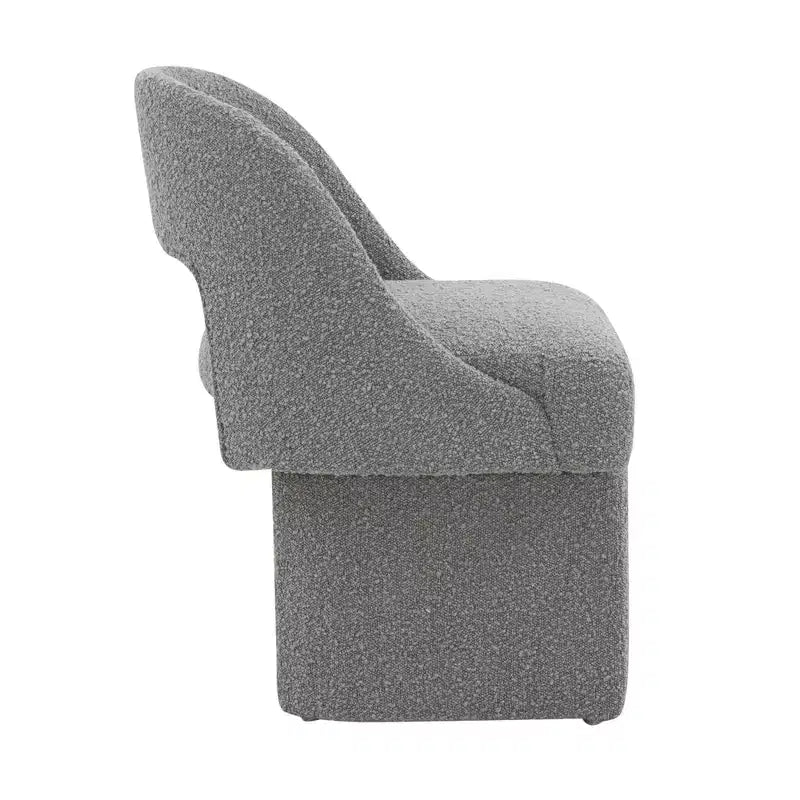 Fauteuil d'appoint moderne LeisureMod Quell avec boucle latérale – Siège élégant et confortable, dossier incurvé, parfait pour le salon, la chambre ou le boudoir