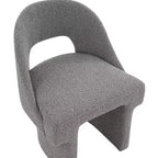 Fauteuil d'appoint moderne LeisureMod Quell avec boucle latérale – Siège élégant et confortable, dossier incurvé, parfait pour le salon, la chambre ou le boudoir