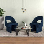 Fauteuil d'appoint moderne LeisureMod Quell avec boucle latérale – Siège élégant et confortable, dossier incurvé, parfait pour le salon, la chambre ou le boudoir