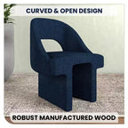 Fauteuil d'appoint moderne LeisureMod Quell avec boucle latérale – Siège élégant et confortable, dossier incurvé, parfait pour le salon, la chambre ou le boudoir