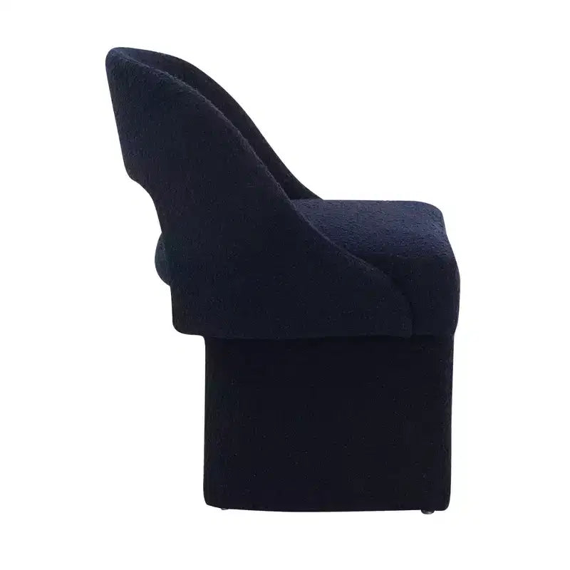 Fauteuil d'appoint moderne LeisureMod Quell avec boucle latérale – Siège élégant et confortable, dossier incurvé, parfait pour le salon, la chambre ou le boudoir