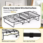 Lit pliable double Costway 38 x 75, lit d'appoint portable sur roulettes