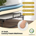 Lit pliable double Costway 38 x 75, lit d'appoint portable sur roulettes