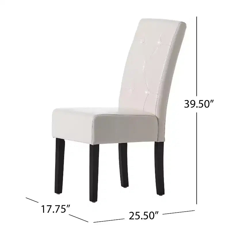 Chaises de salle à manger capitonnées contemporaines GDFStudio San Marcos (lot de 2)